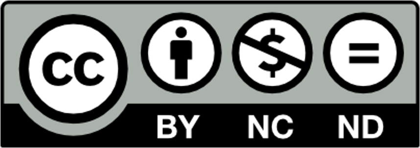 Licencia Creative Commons Atribución-NoComercial-SinDerivadas 4.0 Internacional